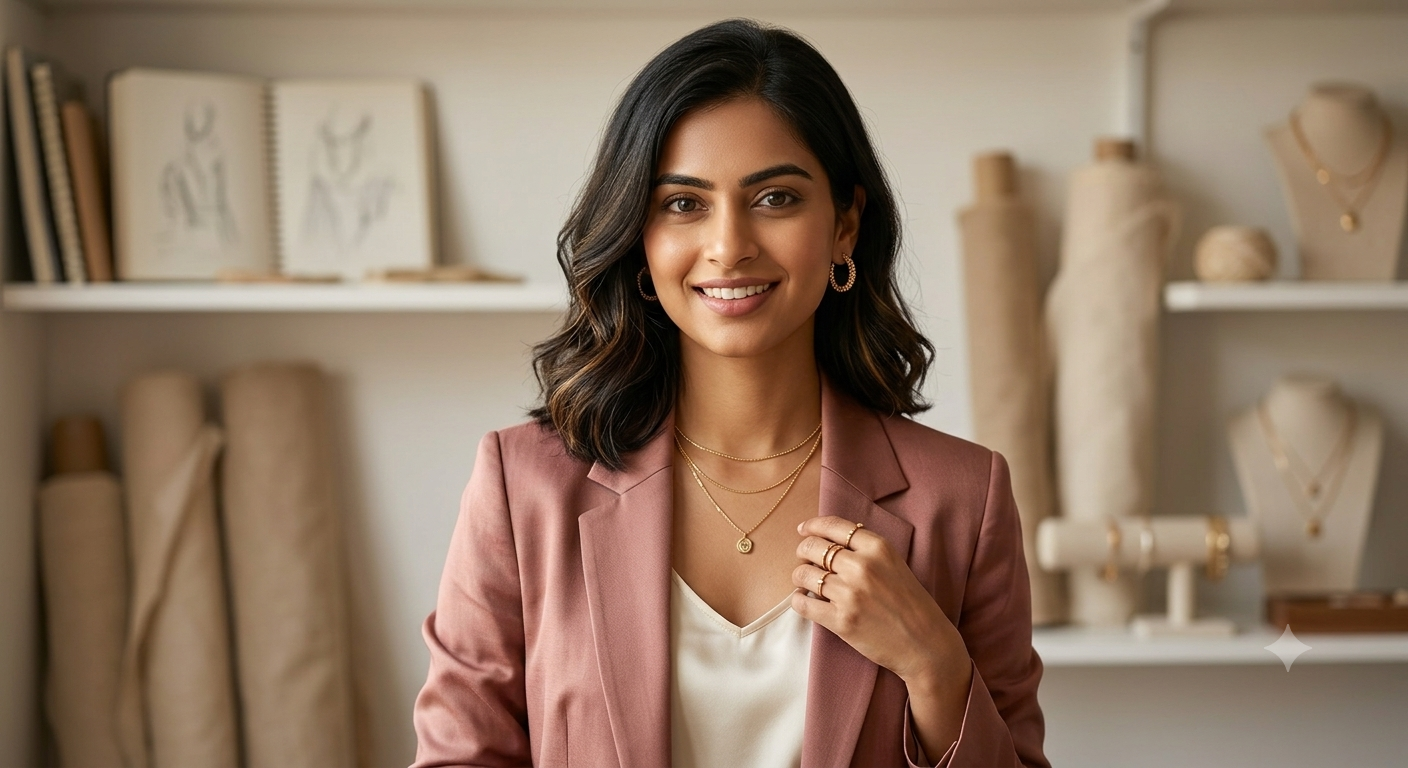 Goynagati Brand Ambassador showcasing Minimalist Jewelry